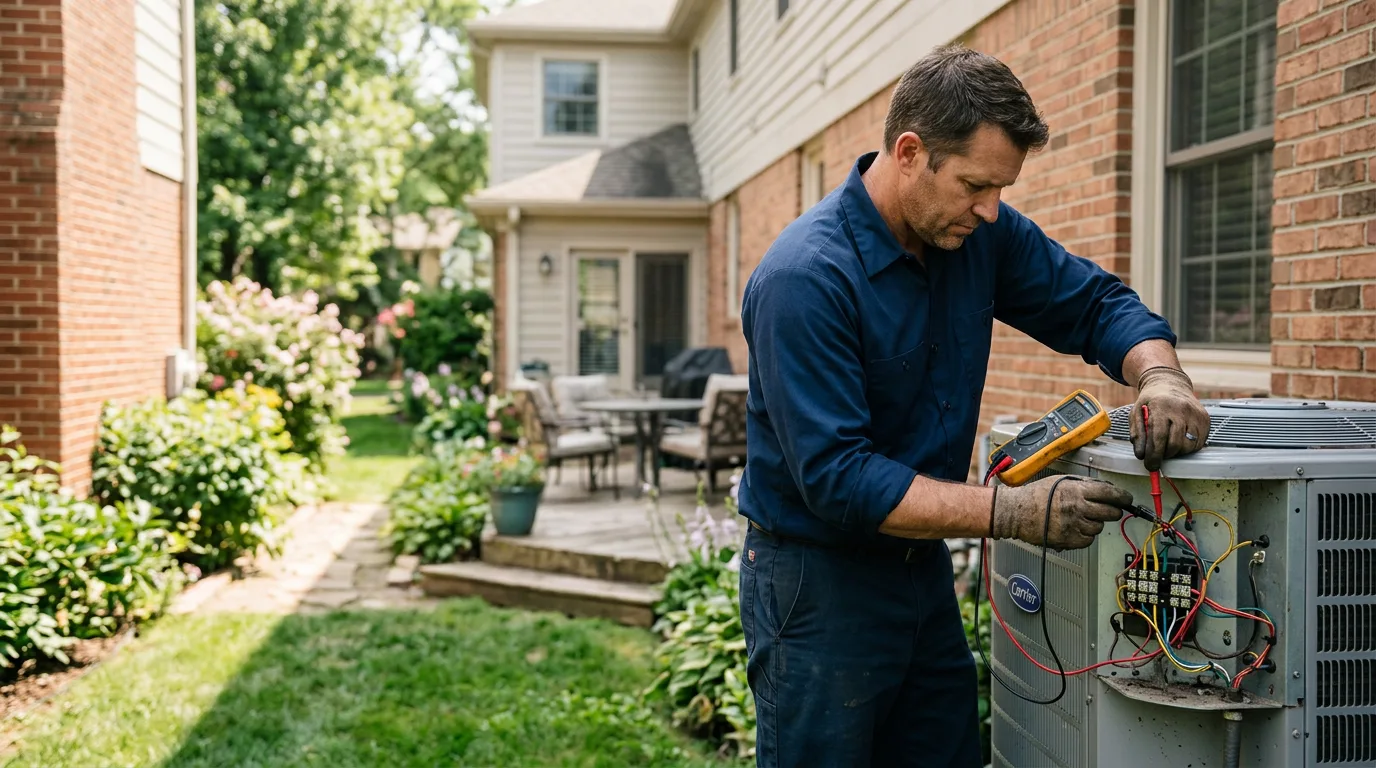HVAC technician working near Blue Mound, KS